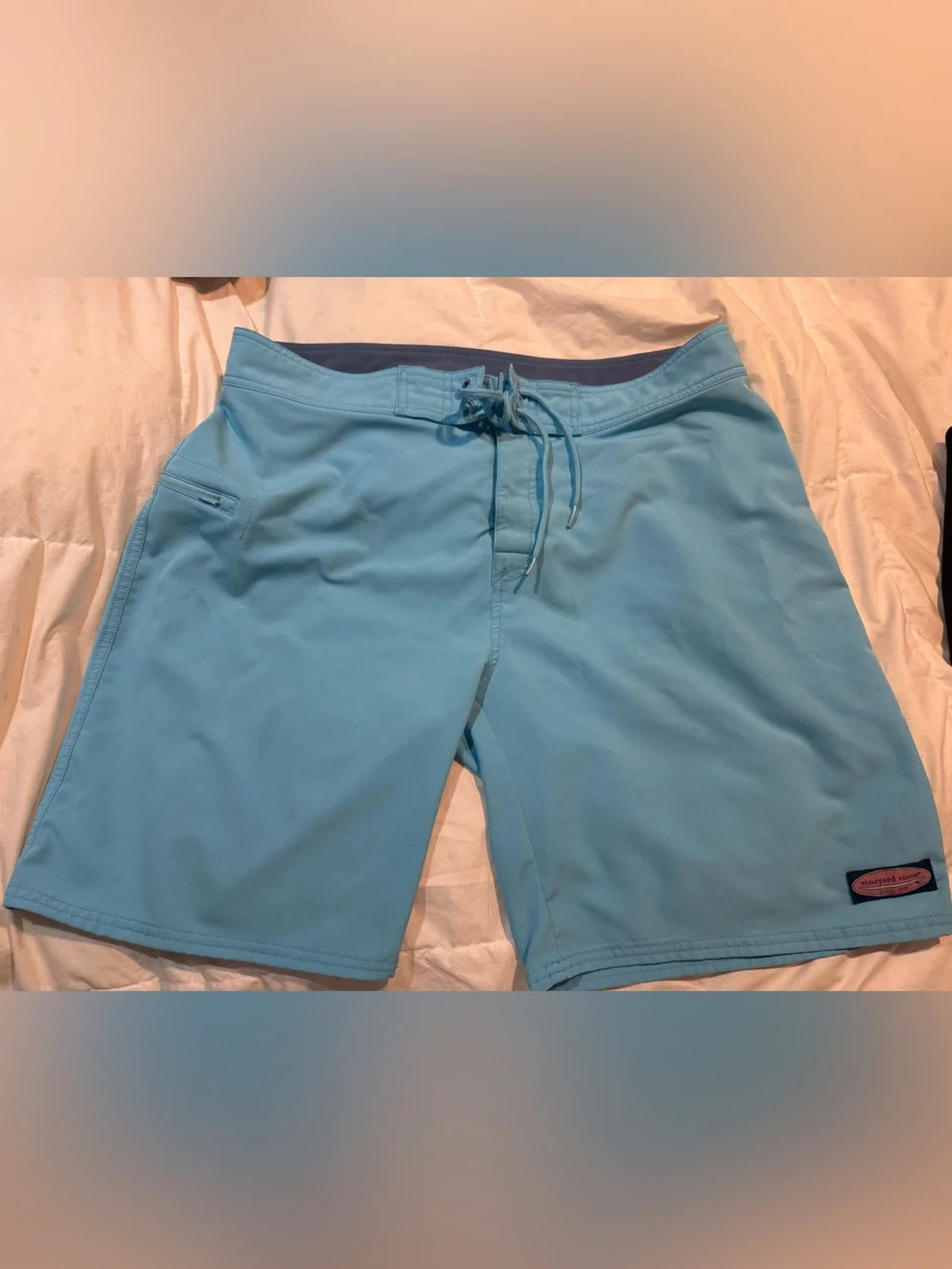 Vineyard Vines Men's Light Blue Swim Trunks. Size 35. GUC.
